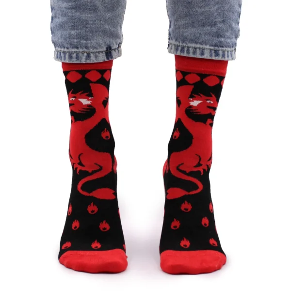 bG9jYWw6Ly9tZWRpYS9ISC9KRC82MFIzMEMxRzZSVjNKREhIL2JmZjIwZWJiLmpwZWc.webp Hop Hare Bamboo Socks S/M - Red Dragons