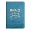 Light Blue Velvet Notebook - 80 pages - Embrace The Journey