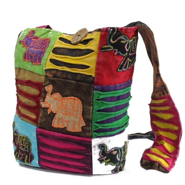 Ethnic Sling Bag - Chocolate  - Elephant