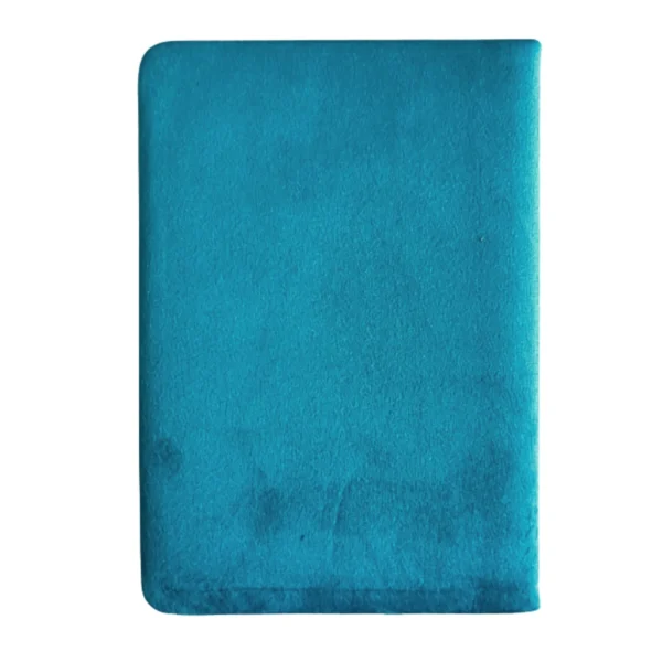 Light Blue Velvet Notebook - 80 pages - Embrace The Journey