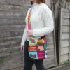 Funky Bag with patchwork colours. Part of our collection of funky accessories.