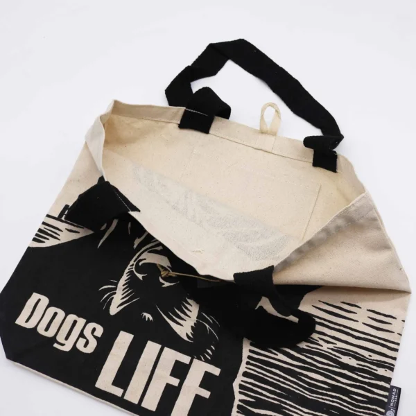 bG9jYWw6Ly9tZWRpYS9ISy9FRC82MFIzMEMxSDc0VzNFREhLL2FlNmNkZjEwLmpwZWc.webp Iconic Classic Tote Bag - It's a Dogs Life - White 10oz