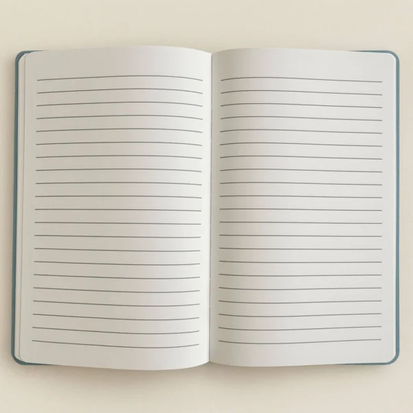 Light Blue Velvet Notebook - 80 pages - Embrace The Journey