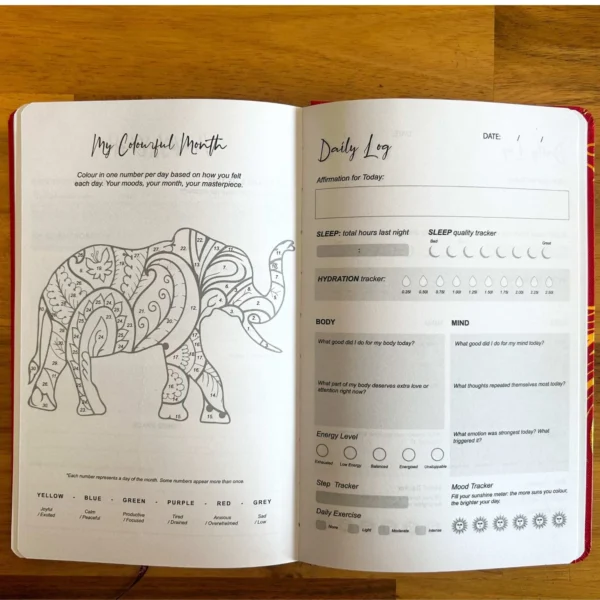 White Wellness Journal - 120 pages - Rose Gold Tree of Life