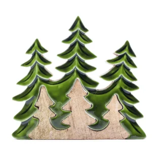 Lost in the Forrest - Three Trees 3D Wooden Christmas Decoration - 20x23cm