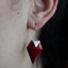 925 Silver and resin earrings Diamond