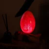 DriftGlow Lamp Crackle Fire Egg Shade - Orange