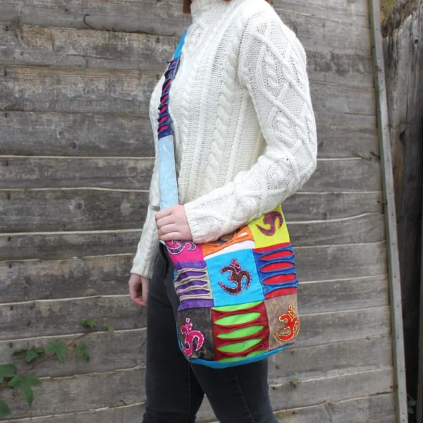 Ethnic Sling Bag - Sand - Peace