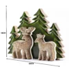 Lost in the Forrest -  Two Dear in the Forrest 3D Wooden Decoration - 18x23cm