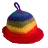 Felted Sauna Bowl Hat - Rainbow