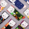 Hop Hare Bamboo Socks S/M - Pink Buddha and Lotus 