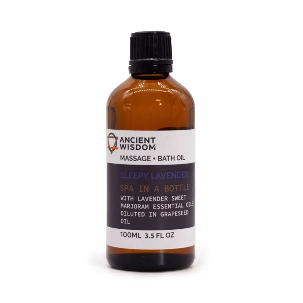 bG9jYWw6Ly9tZWRpYS9IUi82Qy82MFIzMEMxRzY0Vks2Q0hSL2MwNjMzNDJlLmpwZWc.webp Sleepy Lavender Massage Oil - 100ml