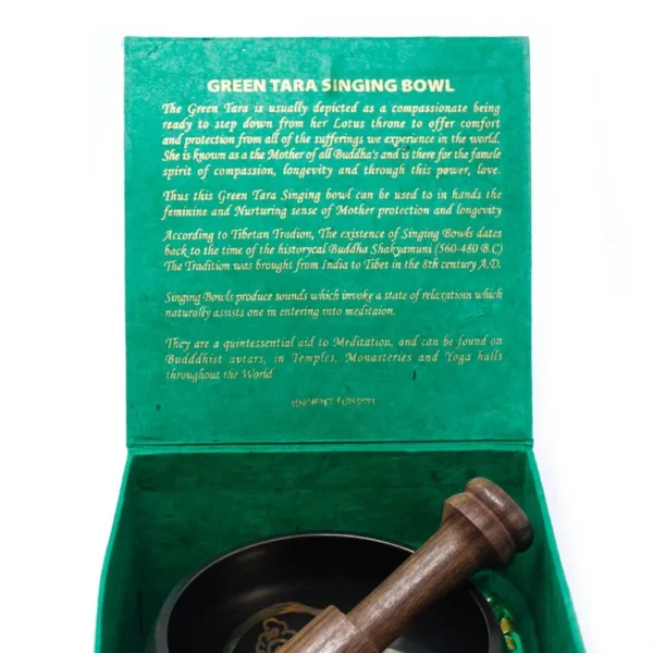 bG9jYWw6Ly9tZWRpYS9IUi82RC82MFIzMEMxRzZNVDM2REhSLzY1Njk5NTVhLmpwZWc.webp Green Tara Singing Bowl Set 10cm (min 380gm)