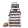Body Cross Bag Natural Cotton -  Black and White