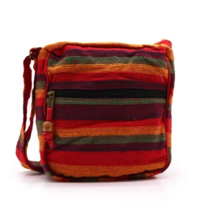 Large Nepal Sling Bag  (Adjustable Strap)  - Sunset Reds