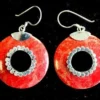 925 Silver and resin earrings Circle