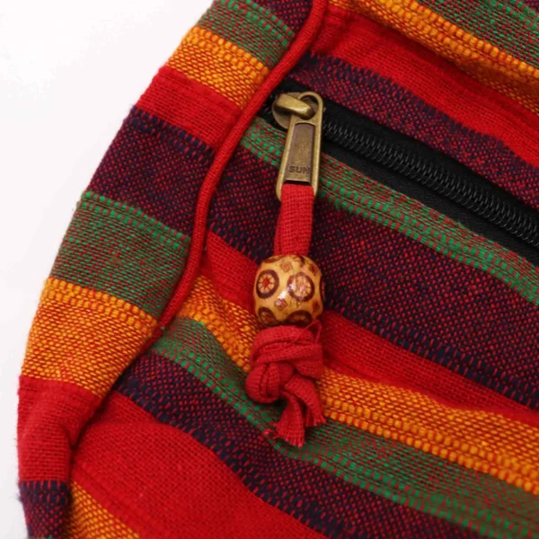 Large Nepal Sling Bag  (Adjustable Strap)  - Sunset Reds