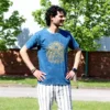 bG9jYWw6Ly9tZWRpYS9TSC9FQy82MFIzMEMxSDc0VEtFQ1NILzM0ZTg1MTU0LmpwZWc.webp Medium Stone Washed T-Shirt - Hamsa - Blue