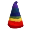 Felted Sauna Wizard Hat Rainbow