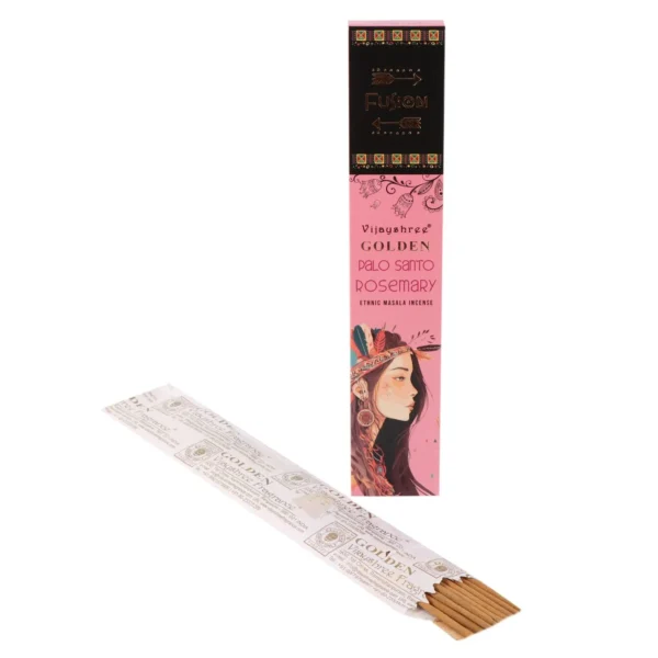 bG9jYWw6Ly9tZWRpYS9TSi9FRC82MFIzMEMxSDc0VjNFRFNKL2NiYTJmOGNmLmpwZWc.webp 15g Golden Palo Santo and Rosemary - Incense Sticks