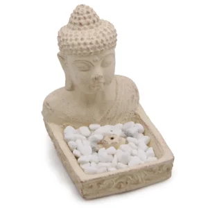 Buddha Fengshui Incense Holder Bundle Pack (cream) with 3 sets of Incense Sticks