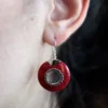 925 Silver and resin earrings Circle