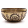 Tibetan Healing Engraved Bowl - 21cm - 5 Buddhas