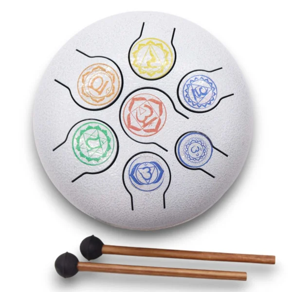 bG9jYWw6Ly9tZWRpYS9TTS82RC82MFIzMEMxRzZXVDM2RFNNLzIzMzJmZWY2LmpwZWc.webp Med Hapi Drum 7 Chakra - 17x13cm
