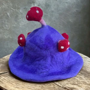 bG9jYWw6Ly9tZWRpYS9TTS9KRC82MFIzMEMxSDc0UzNKRFNNL2YwMDM2MTRmLnBuZw.webp Purple Felted Mushroom Hat