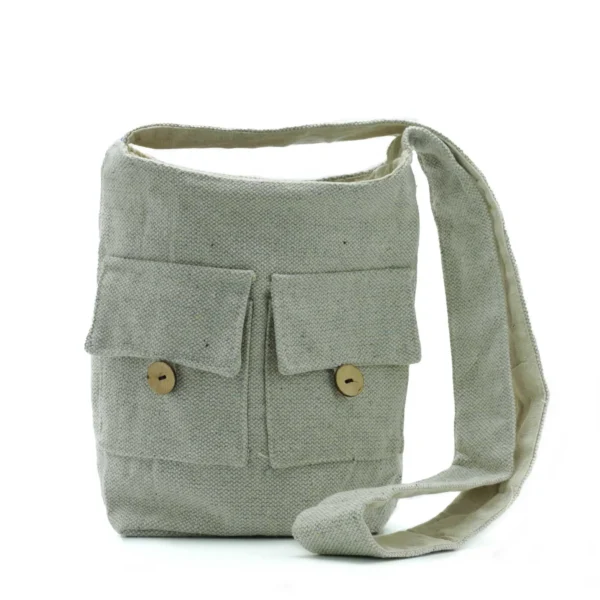 Natural Tones Two Pocket Bag- Stone - Medium