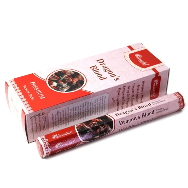 bG9jYWw6Ly9tZWRpYS9TTi84RC82MFIzMEMxSDc0Vks4RFNOL2Y5YjI4YmFmLmpwZWc.webp Aromatika Charcoal Free Hex Incense Sticks - Dragons Blood