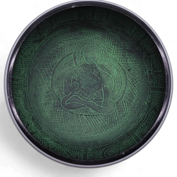 Extra Loud - Mushroom Singing Bowl - Moss Green (23x10.5cm, 1.3kg)