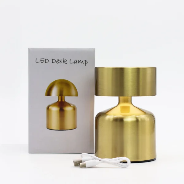 Touch Lamp - Flat Mushroom Bronze- USB (C) - Rechargable  (400 Watt)