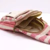 Body Cross Bag Natural Cotton - Tan and Pink
