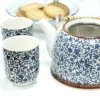 Herbal Teapot Set - Blue Pattern