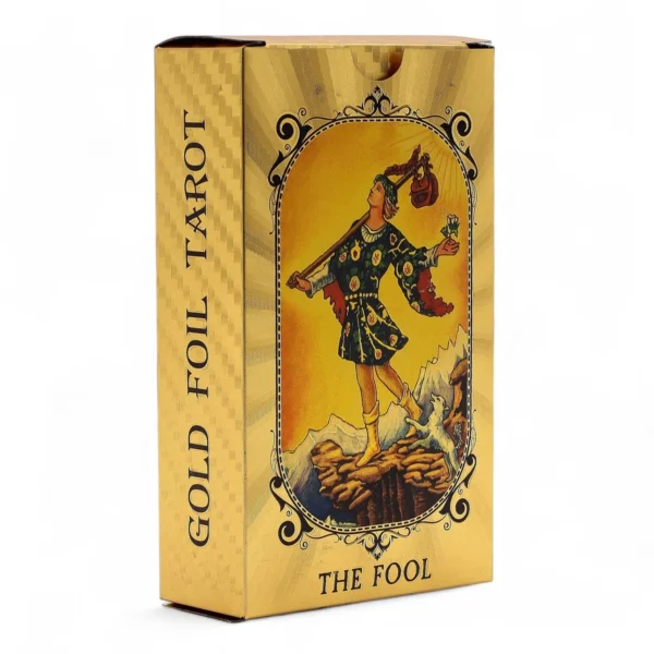 Blue and Gold Foil Tarot Card Set - All Seeing Eye - with booklet