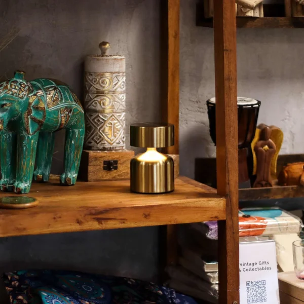 Flat Mushroom Lamp Bronze