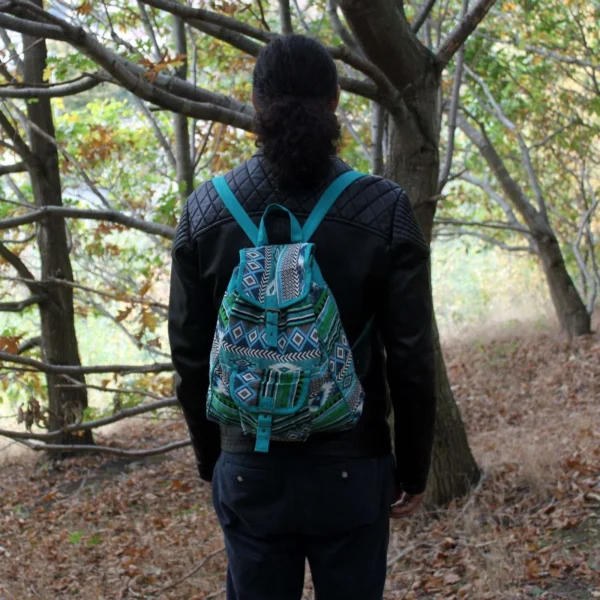 bG9jYWw6Ly9tZWRpYS9TUi82Qy82MFIzMEMxRzZHVjM2Q1NSLzljMTQwYTg4LmpwZWc.webp Jacquard Bag - Teal Backpack