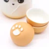 Panda Teapot Set and Three Cups - Orange