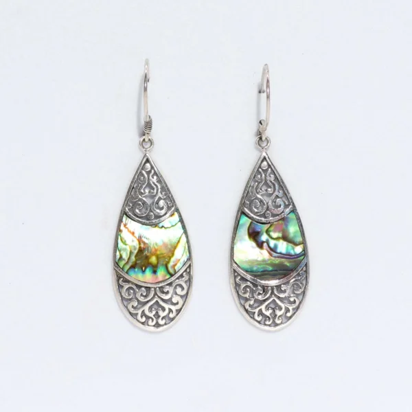 Silver & Abalone Earrings from Funkystride Unique Gifts