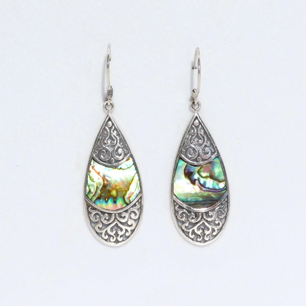 Silver & Abalone Earrings from Funkystride Unique Gifts