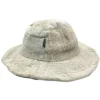 Patched and Wired Hemp and Cotton Boho Festival Hat - Natural