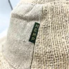 Patched and Wired Hemp and Cotton Boho Festival Hat - Natural
