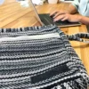 Soft Banjar Laptop Bag - Grey Strips