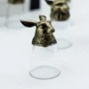 Gift Set of 12 Bottom Up Shot Glasses (25ml) - Forest and Mystical Creatures - Antique Bronze