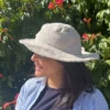 Patched and Wired Hemp and Cotton Boho Festival Hat - Natural