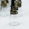 Gift Set of 12 Bottom Up Shot Glasses (25ml) - Forest and Mystical Creatures - Antique Bronze