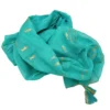 bG9jYWw6Ly9tZWRpYS85Uy9DRC82MFIzMEMxSDc0UzNDRDlTLzRmMjY0YjJlLmpwZWc.webp Nomad Sari On the Med Collection - Pareo - Turquoise and Gold Fish Design