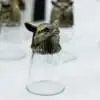 Gift Set of 12 Bottom Up Shot Glasses (25ml) - Forest and Mystical Creatures - Antique Bronze