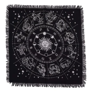 Esoteric Fringed Altar Cloth Horoscope - Moon and Sun Chart